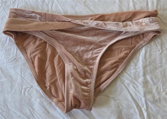 NWOT Robin Piccone M Roxy Velvet Bikini Swim Bottoms Pink 130629