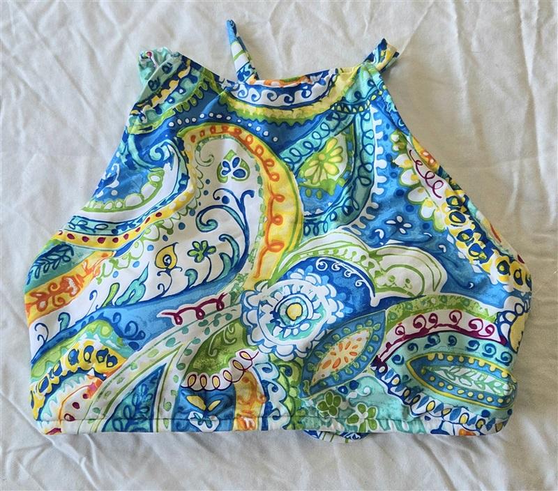 NWOTD Ralph Lauren S Paisley Bikini Top Hi Neck Swim 133098