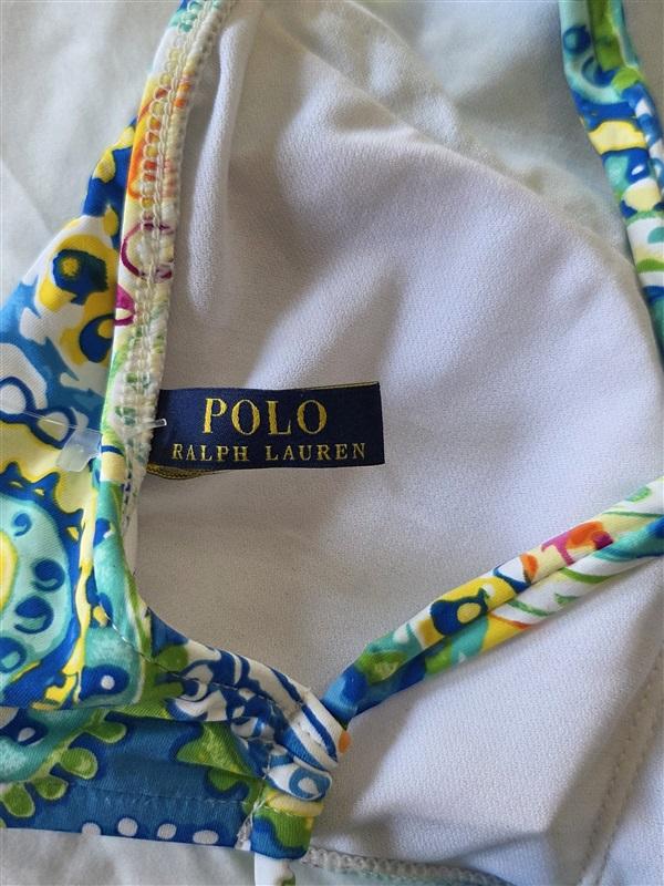 NWOTD Ralph Lauren S Paisley Bikini Top Hi Neck Swim 133098