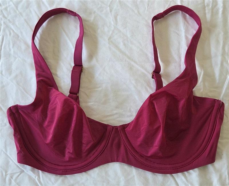 NWOT CUUP 34C The Scoop Berry Pink Microfiber Underwire Bra 133102