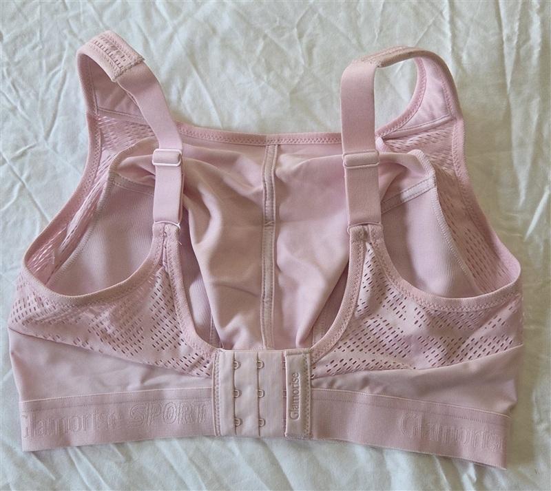 NWOT Glamorise 34DD Full Fig No-Sweat Mesh Sports Bra Wirefree 1068 Pink 133105