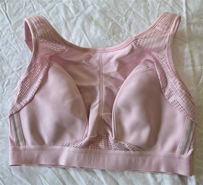 NWOT Glamorise 34DD Full Fig No-Sweat Mesh Sports Bra Wirefree 1068 Pink 133105