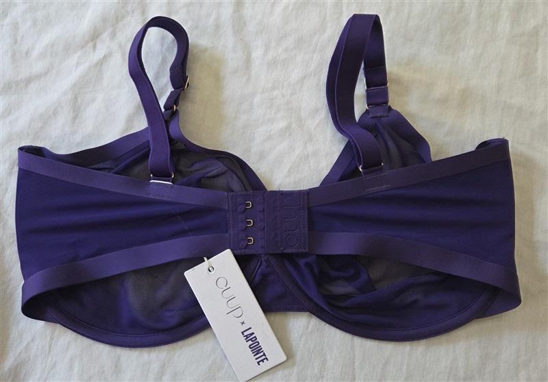 NWOT CUUP 32E The Plunge Mesh Purple Sheer Underwire Bra 133110