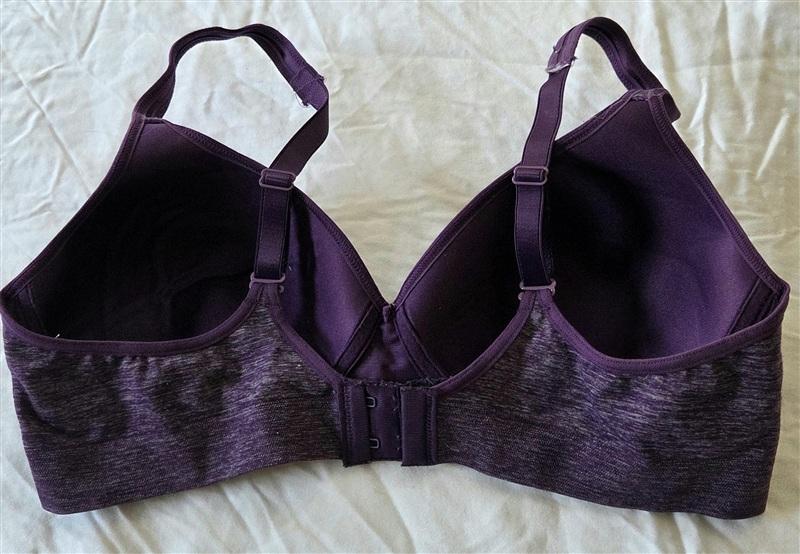 NWOT Hanes M CustomFlex Fit Fuller Covage Wirefree Bra HU08 Purple 133112