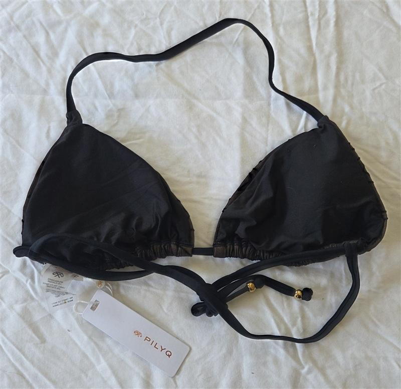 NWT Pilyq Starlight L Sheer Stars Triangle Bikini Swim Top 133119