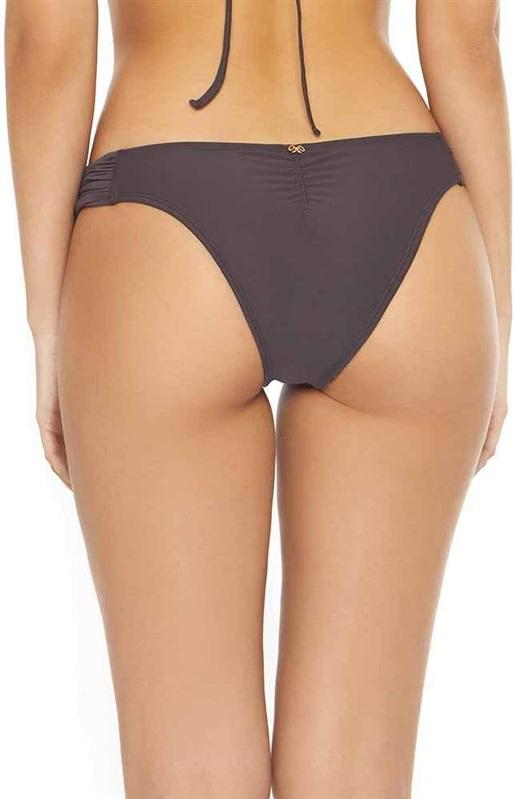 NWOT Pilyq PQ S Lace Fanned Full Bikini Swim Bottoms Black 133120