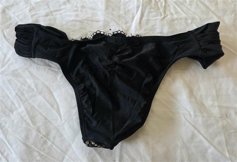 NWOT Pilyq PQ S Lace Fanned Full Bikini Swim Bottoms Black 133120
