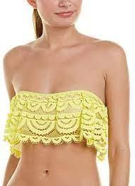 NWT PIlyq D WaterLily Lace Flutter Bandeau Bikini Bottom Swim 133121