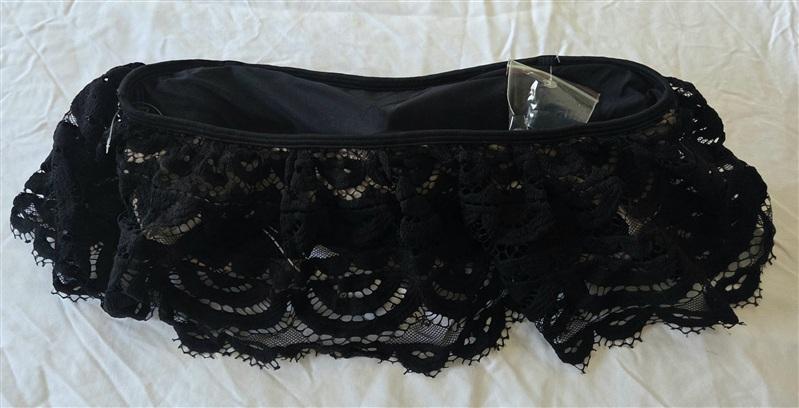 NWT PIlyq D WaterLily Lace Flutter Bandeau Bikini Bottom Swim 133121