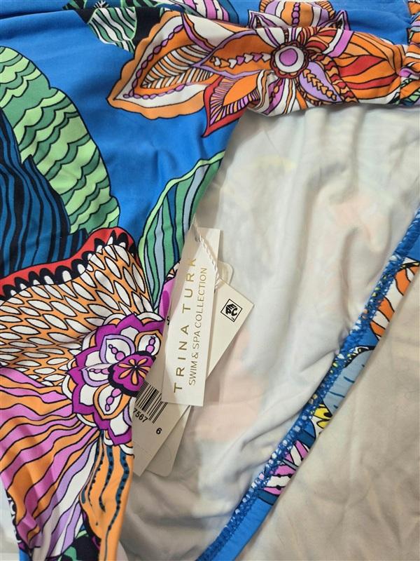 NWT Trina Turk SZ 14 Geometric FloralFull Bikini Swim Bottoms 133126