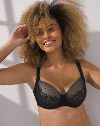 NWOT Soma 34C Stunning Support Full Coverage Black Bra 123975