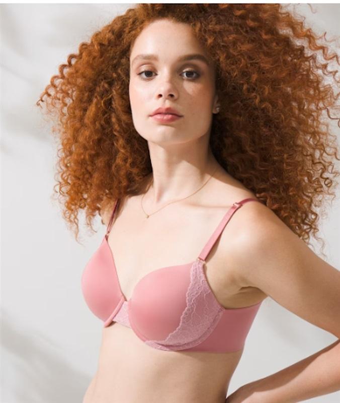 NWOTD Soma 36DD Vanishing 360 Perfect Coverage Lace Bra Pink 133141