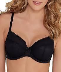 NWOT Chantelle 36DDDD Parisian Multi-Part Plunge Underwire Bra 1471 Black 133172