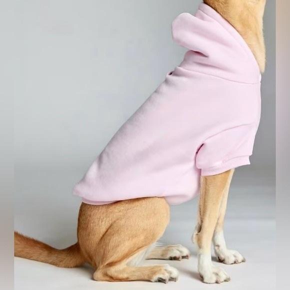 NWT Comfrt M Minimalist Paw Dog Hoodie Powder Pink 133184