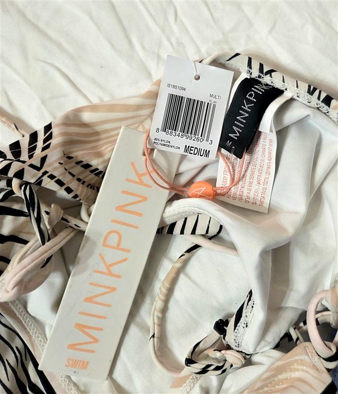 NWOT Minkpink Isla High Waist M Bikini Swim Bottom 133190