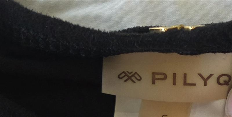 NWT Pilyq S Black Suede Side-Tie Bikini Bottom Swimsuit 133192