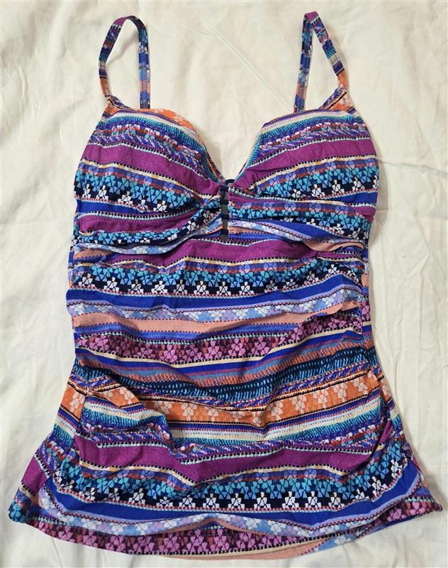 NWT Profile by Gottex 6 Origami Tankini Swimsuit Pink 133193