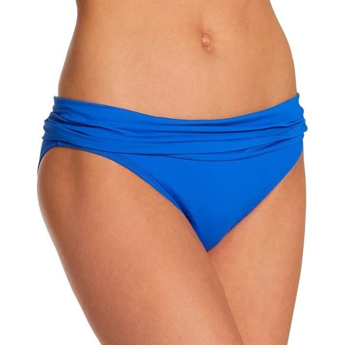 NWT La Blanca 10 Island Goddess Shirred Hipster Bikini Swim Bottoms 133196
