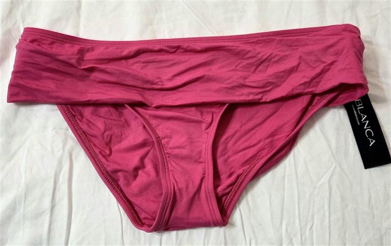 NWT La Blanca 10 Island Goddess Shirred Hipster Bikini Swim Bottoms 133196