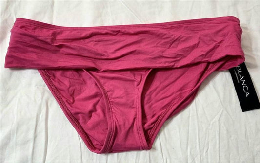 NWT La Blanca 10 Island Goddess Shirred Hipster Bikini Swim Bottoms 133196