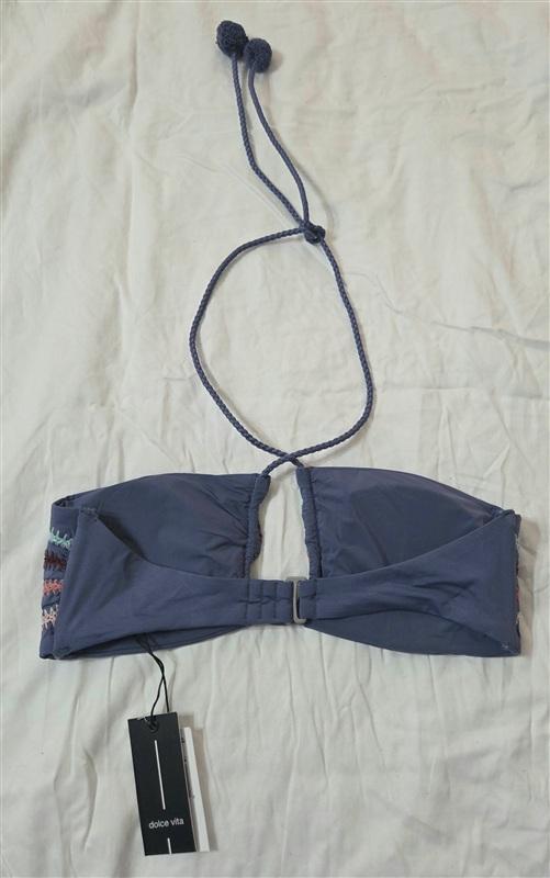 NWT Dolce Vita Pom-Pom Stitch XS Triangle Bikini Swim Top 133201