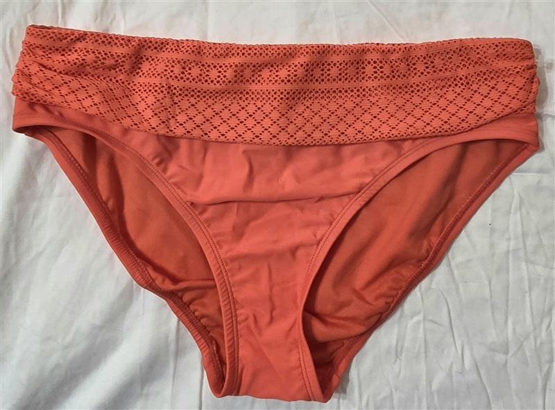 NWOT Bleu Rod Beattie 10 Orange Lace Banded Bikini Swim Bottom 133208