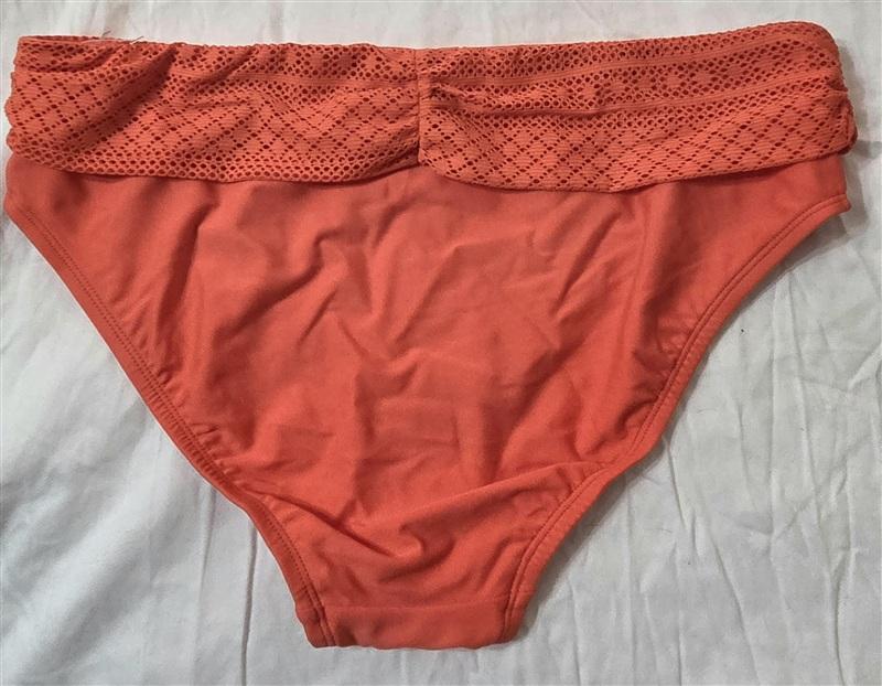NWOT Bleu Rod Beattie 10 Orange Lace Banded Bikini Swim Bottom 133208