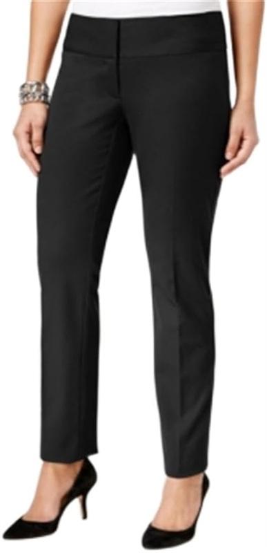 NWT Alfani 12 Skinny Leg Comfort Waist Black Pants 133215