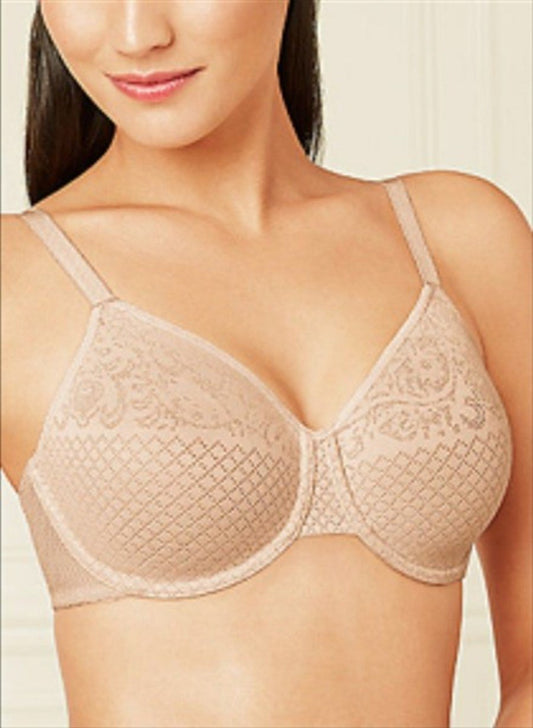 NWOT Wacoal 36DD Visual Effects Minimizer Bra 857210 Beige 133229