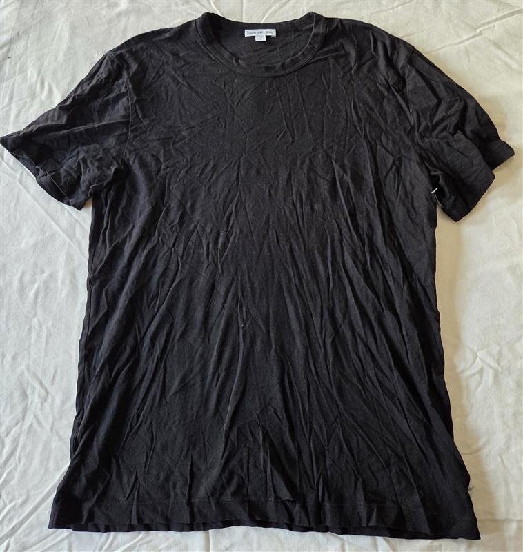 NWOT Standard James Perse 2 Short Sleeve Crew Neck T Shirt Black 133244
