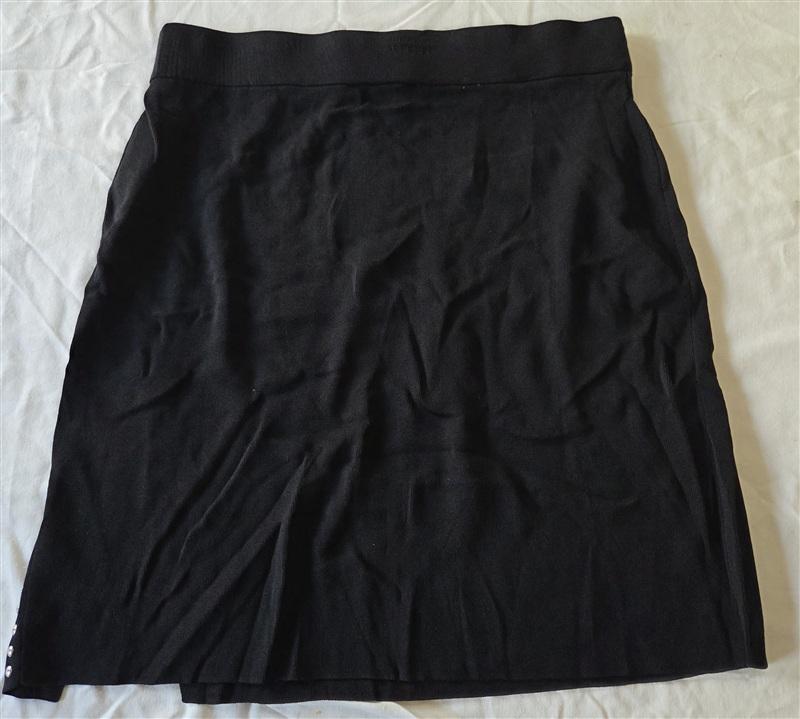 NWT Inc LG Silver Studded Sweater Mini Skirt Black 133248