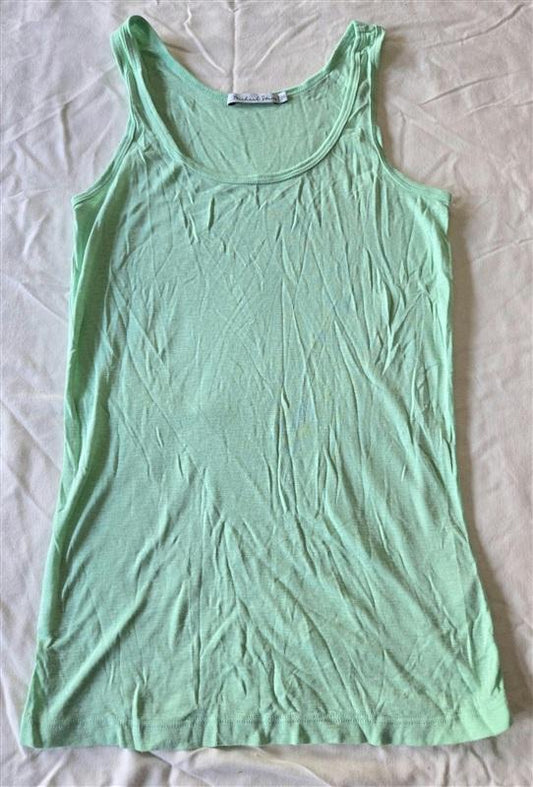NWOT Michael Stars OS Paloma Supima Scoop Neck Green Tank Top 133251