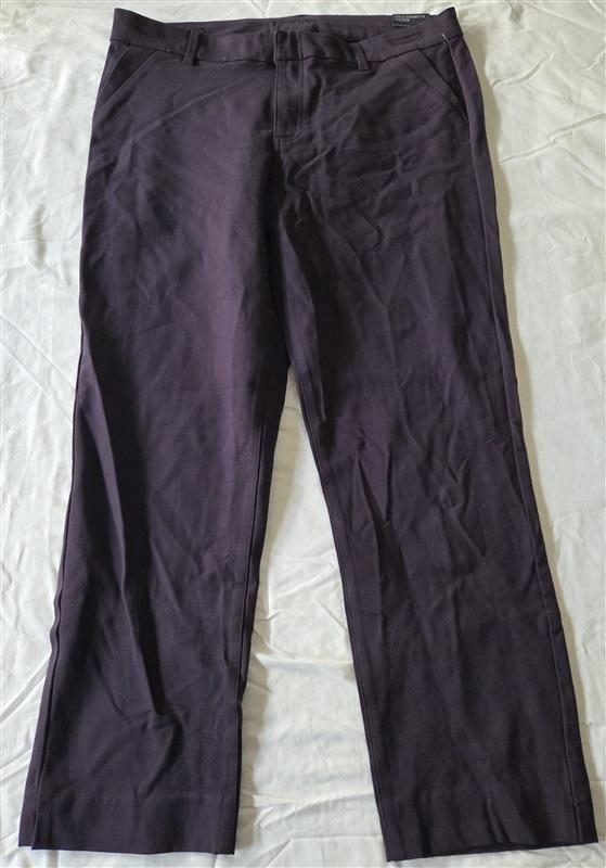 NWT KUT 14 Ankle Cigarette Trouser Stretch Pants Aubergine Purple 133253