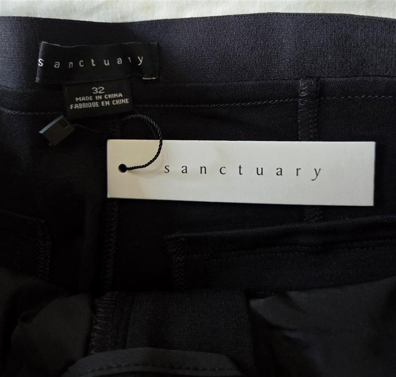 NWT Sanctuary 32 Oxford Trouser Ankle Pants Black 133258