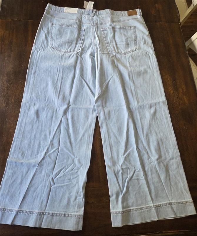 NWT American Eagle 20 Dreamy Drape Low Rise Baggy Wide Leg Jeans Stretch 133265