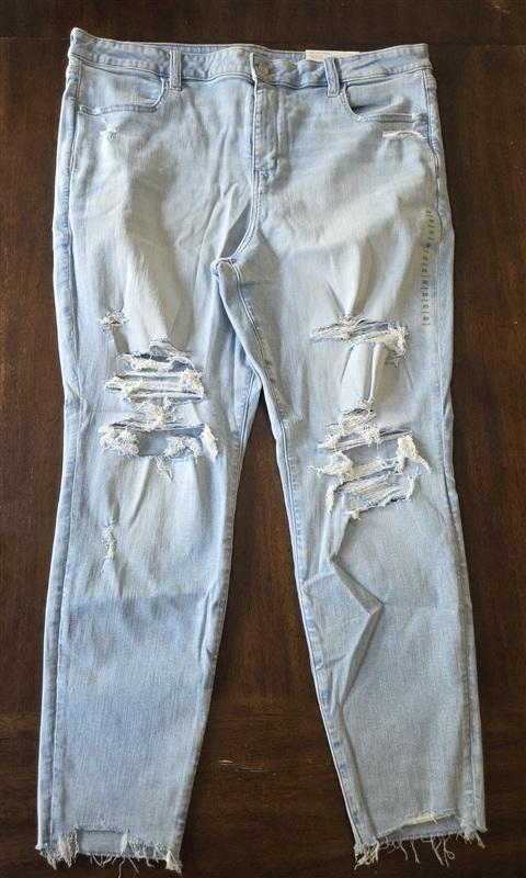 NWT American Eagle 20 Short High Rise Jegging Super Destroy Stretch Jeans 133266
