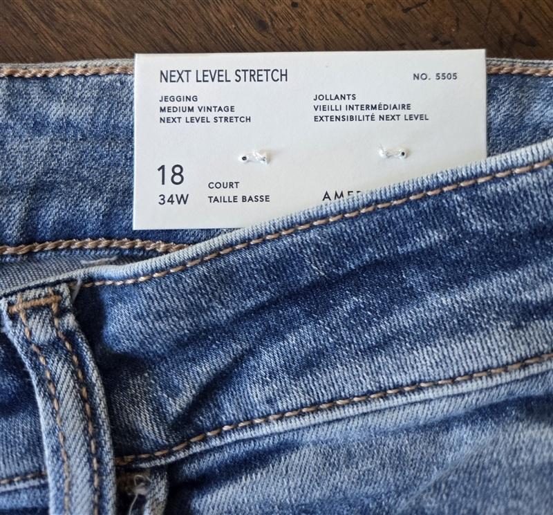 NWT American Eagle 18 Short High Rise Jegging Super Destroy Stretch Jeans 133268