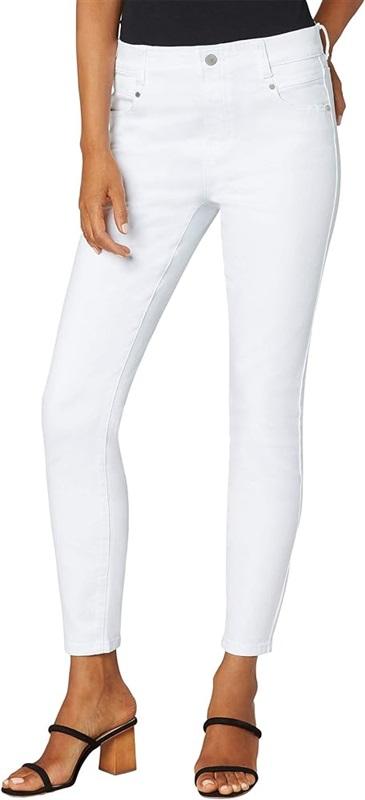 NWOT Liverpool 16 33 Gia Glider The Slim Pull On Jeans White 133274
