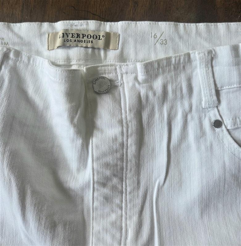 NWOT Liverpool 16 33 Gia Glider The Slim Pull On Jeans White 133274