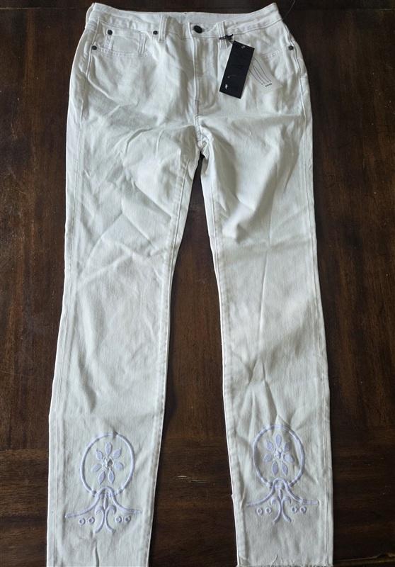 NWT Hale 32 Piper Sculpted High Waist Skinny Jeans White 133276
