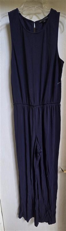 NWOTD Boston Proper S Beyond Travel Tie Waist Jumpsuit Navy Blue 133277