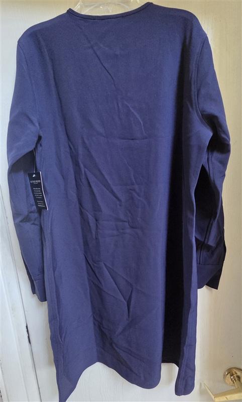 NWT Boston Proper SM Beyond Travel Key Hole Sheath Dress Blue 133278