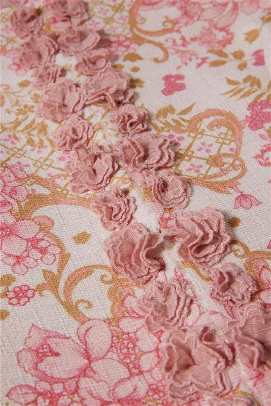 NWOT Boston Proper 14 Pink Floral Sparkle Status Print 3D Floral Jacket 133280
