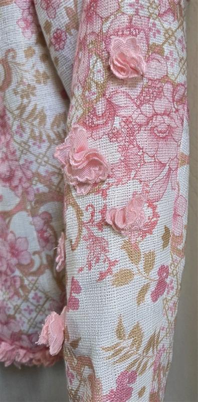 NWOT Boston Proper 14 Pink Floral Sparkle Status Print 3D Floral Jacket 133280