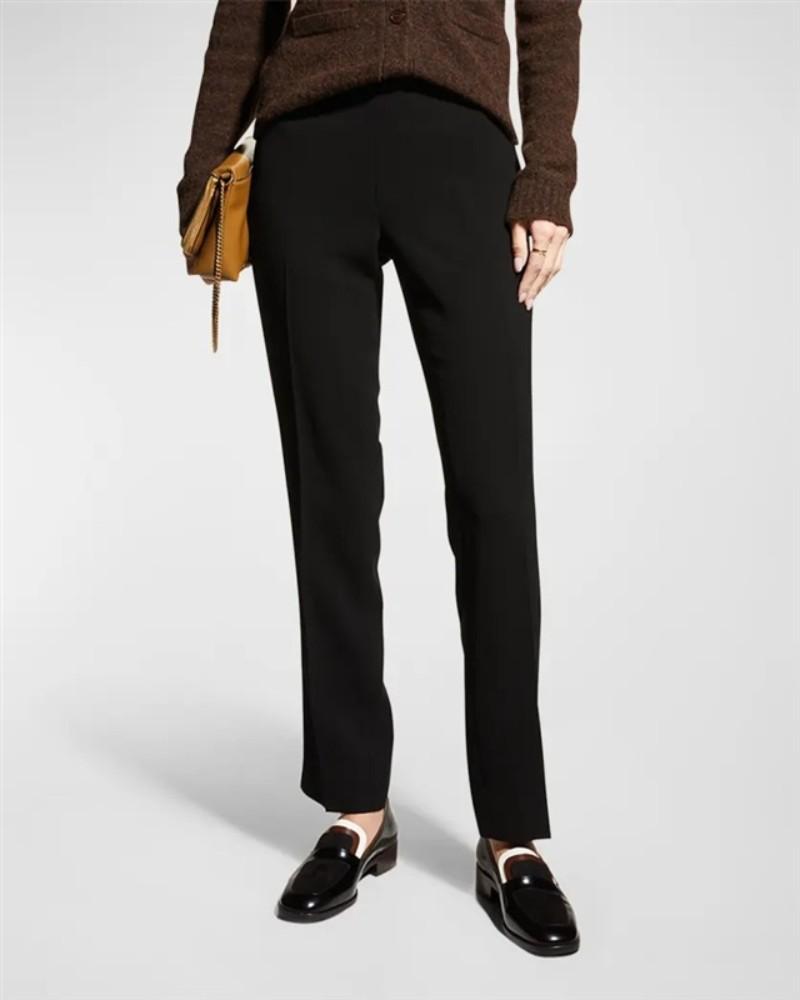 NWTD Lafayette 148 New York 14 Petite Irving Slim-Leg Pants Black 133282