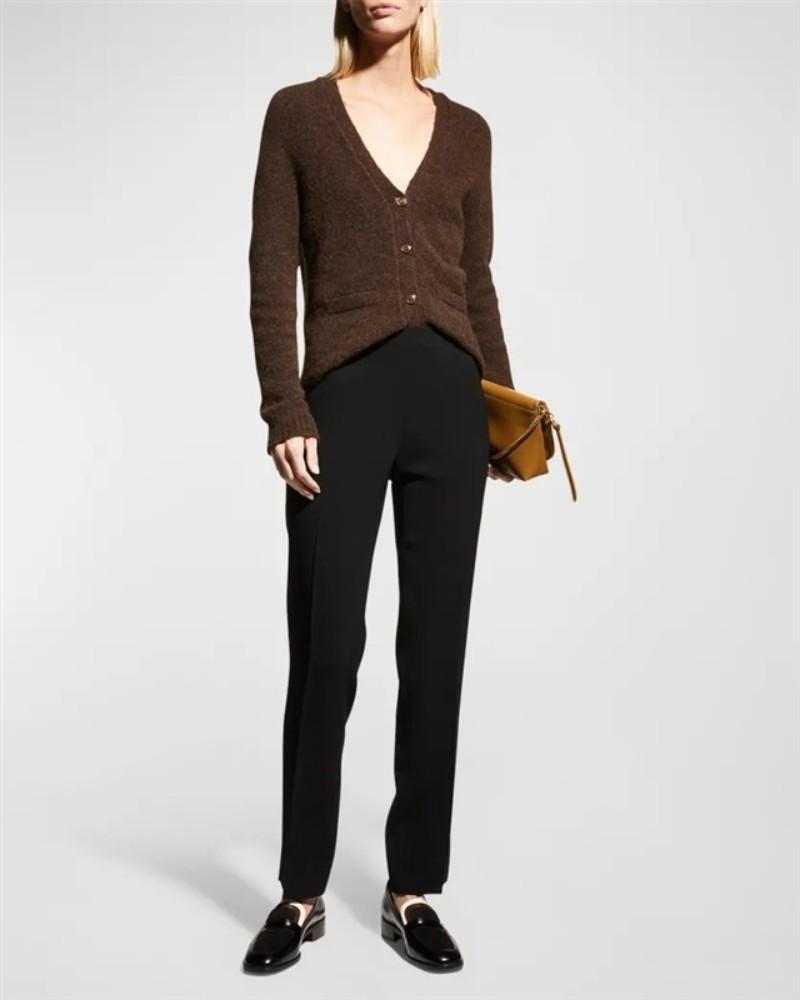 NWTD Lafayette 148 New York 14 Petite Irving Slim-Leg Pants Black 133282