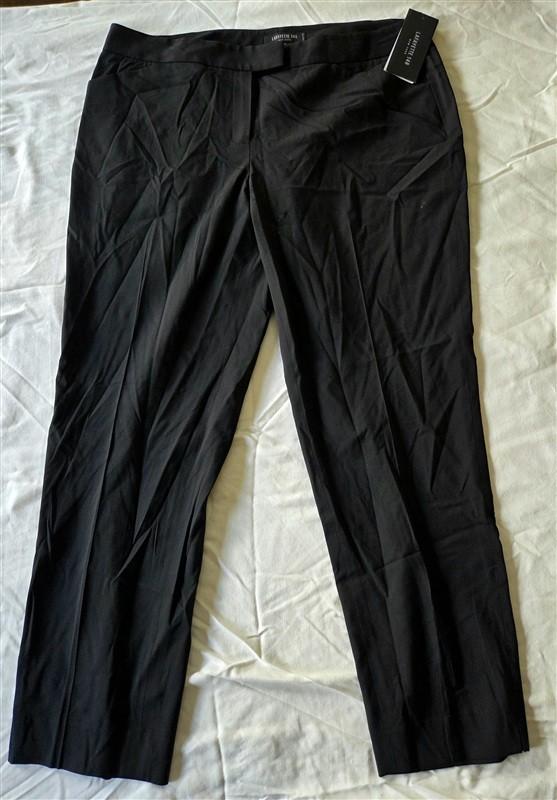 NWTD Lafayette 148 New York 14 Petite Irving Slim-Leg Pants Black 133282