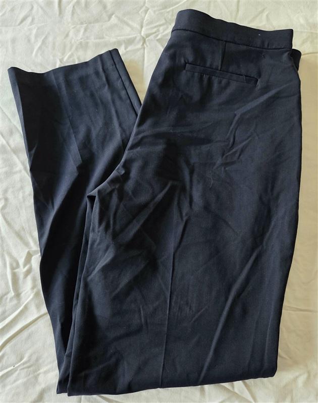 NWT Alfani 12 Skinny Leg Comfort Waist Navy Blue Pants 133286