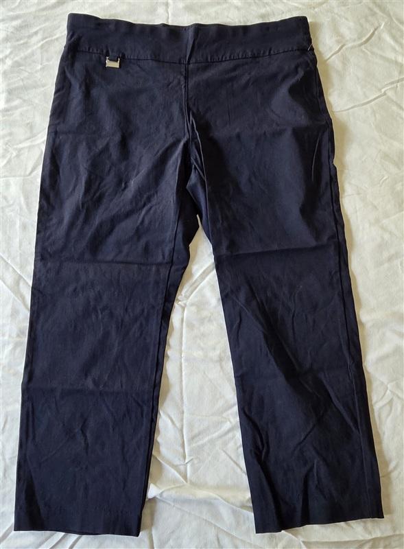 NWOT Alfani 14 Tummy-Control Pull-On Skinny Ankle Pants Blue 133288