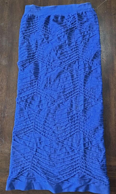 NWOTD Last Tango S/M Seamless Tube Cobalt Blue Raised Line Dress 133299